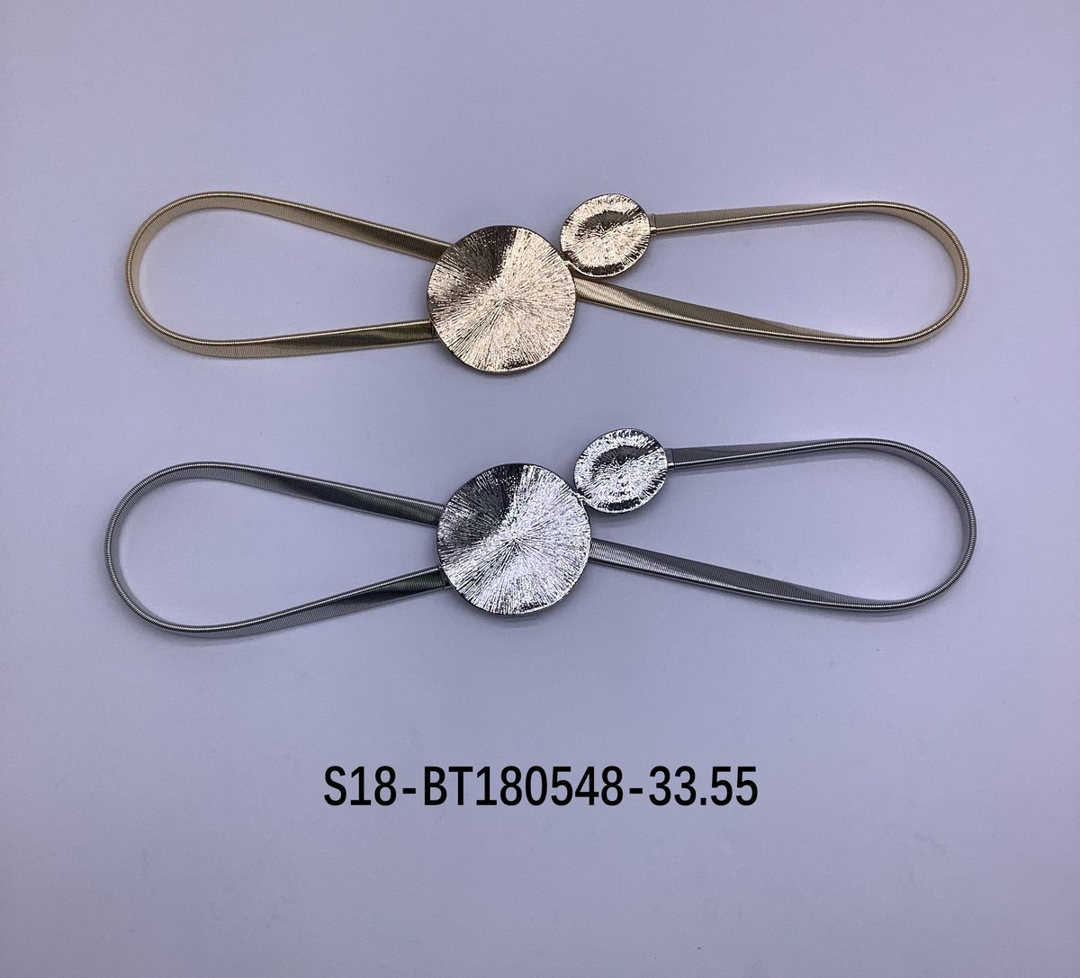 Cinturón bijou Cadena Metálica 6 pcs plateados / 6 pcs dorados