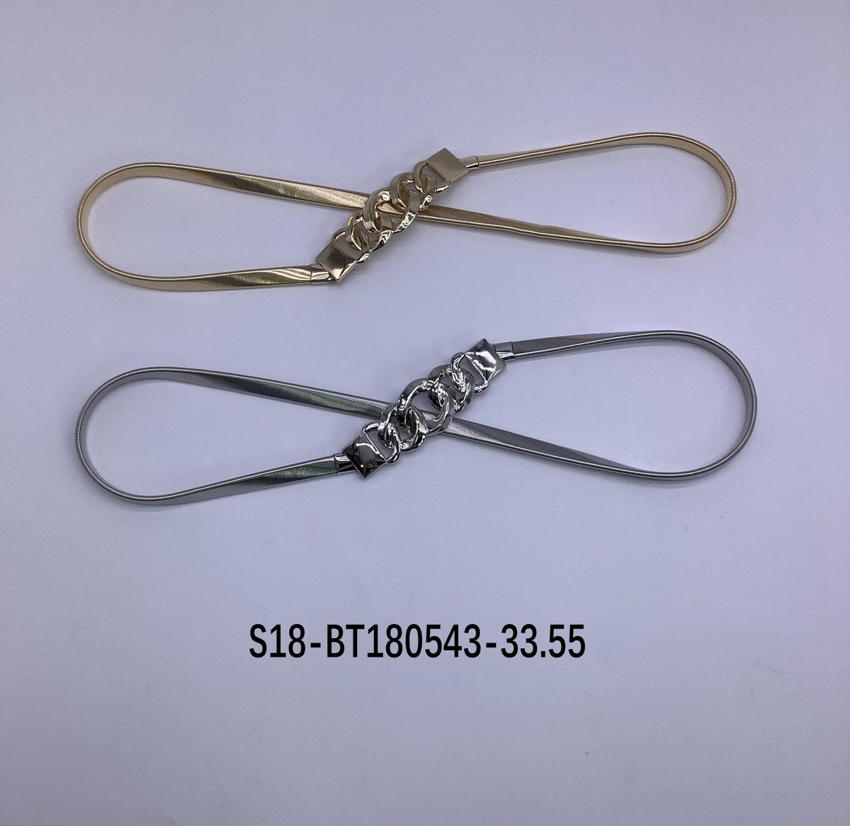 Cinturón bijou Cadena Metálica 6 pcs plateados / 6 pcs dorados