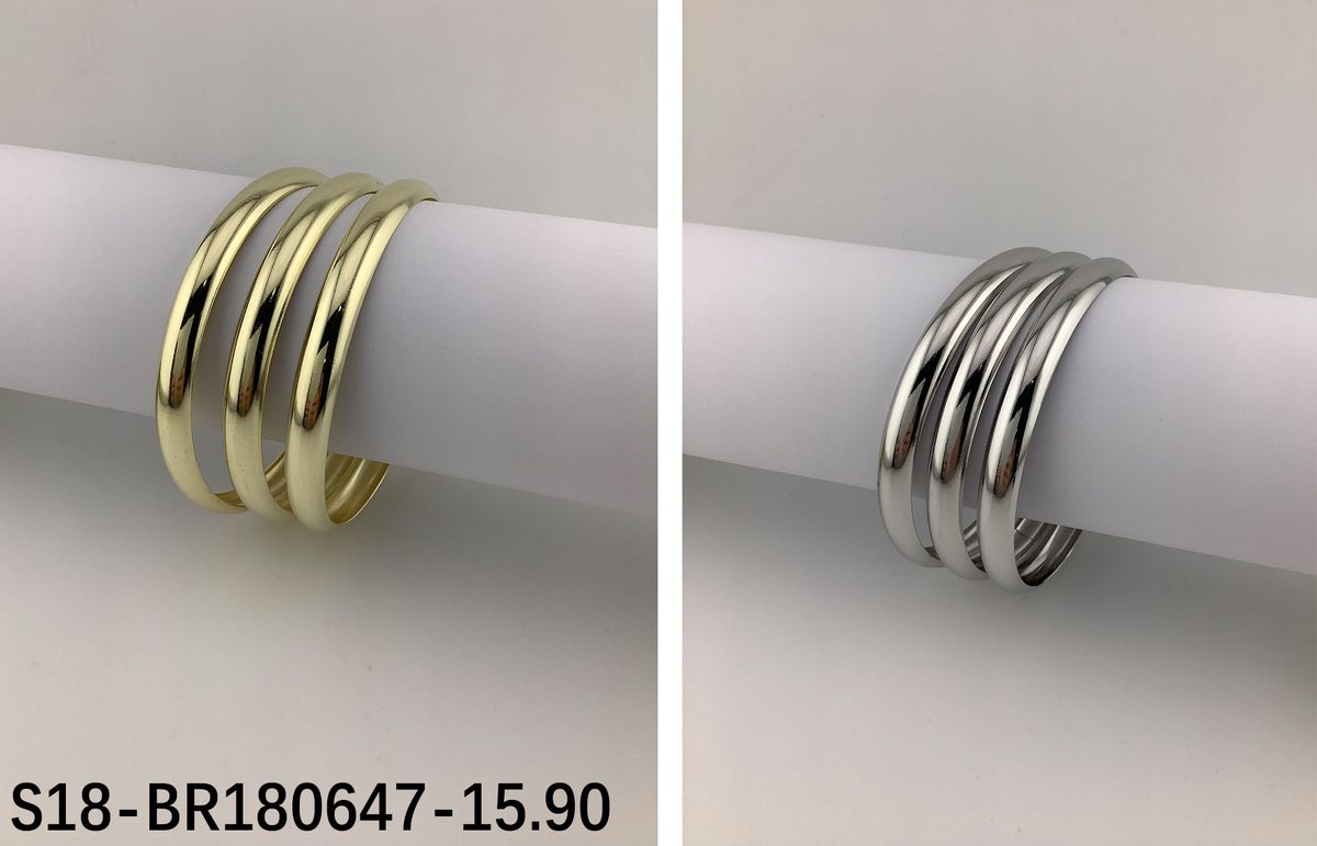 Pulsera. 6 pcs plateado / 6 pcs dorado