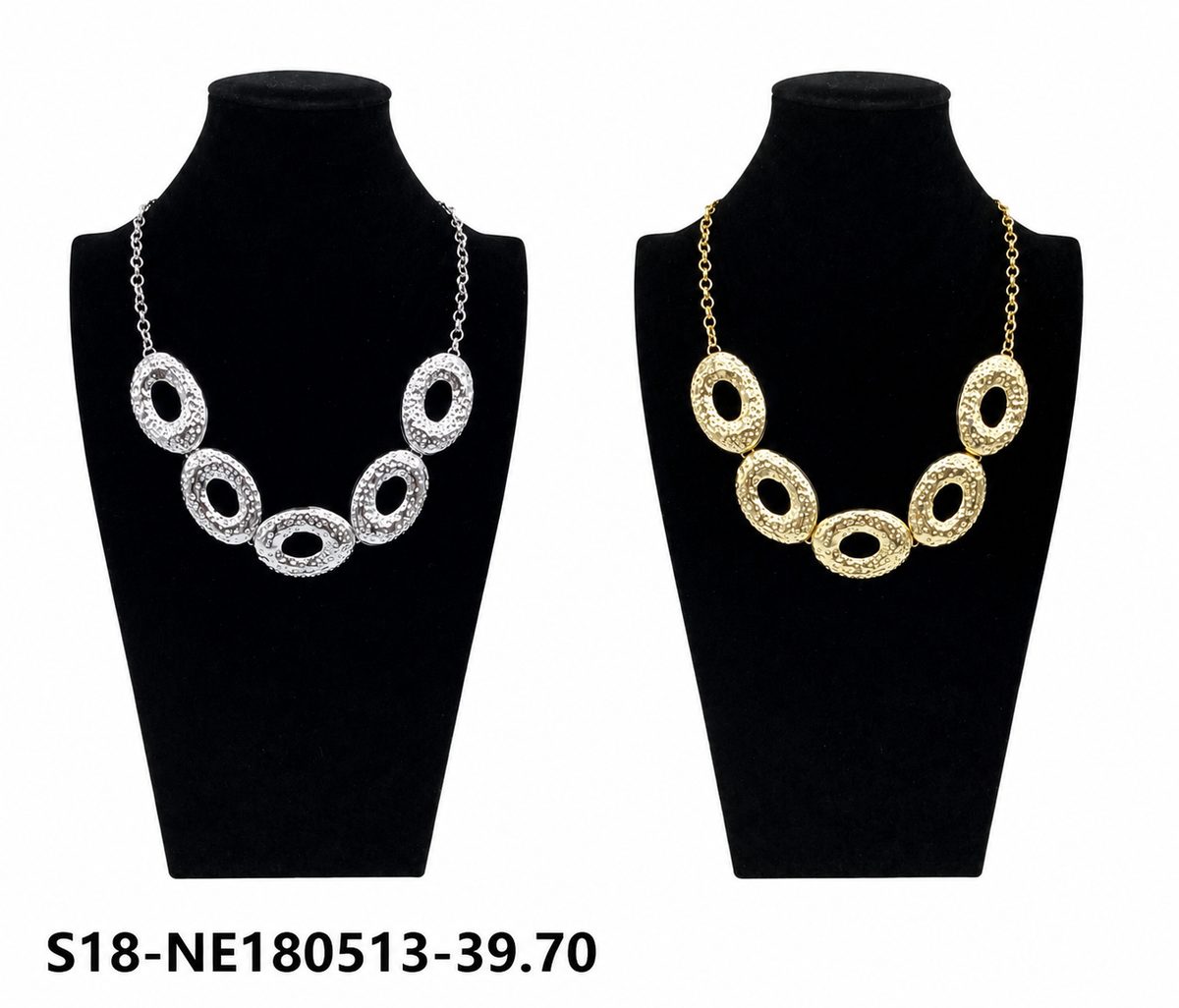 Collar 6 pcs plateados / 6 pcs dorados