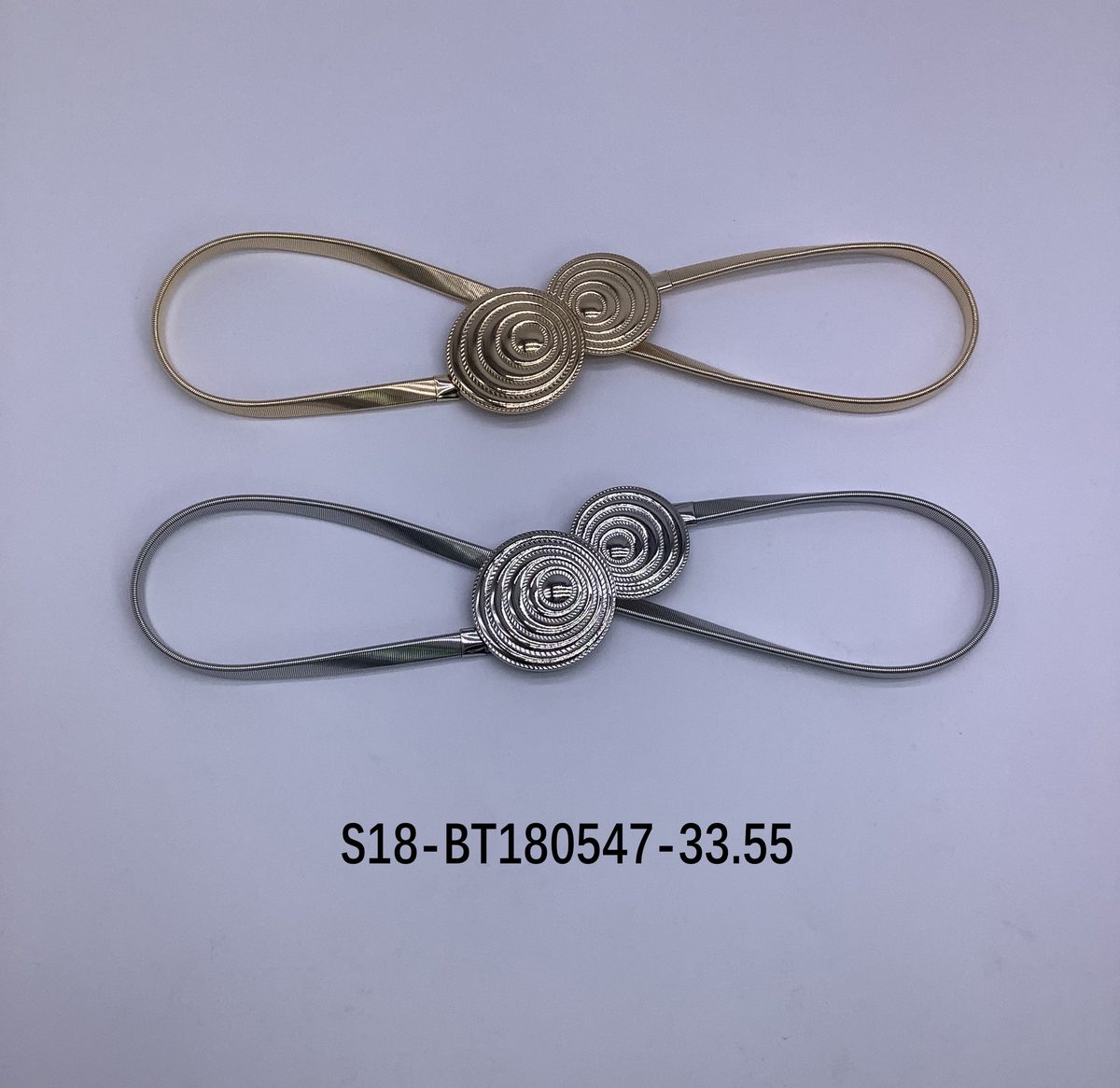 Cinturón bijou Cadena Metálica 6 pcs plateados / 6 pcs dorados