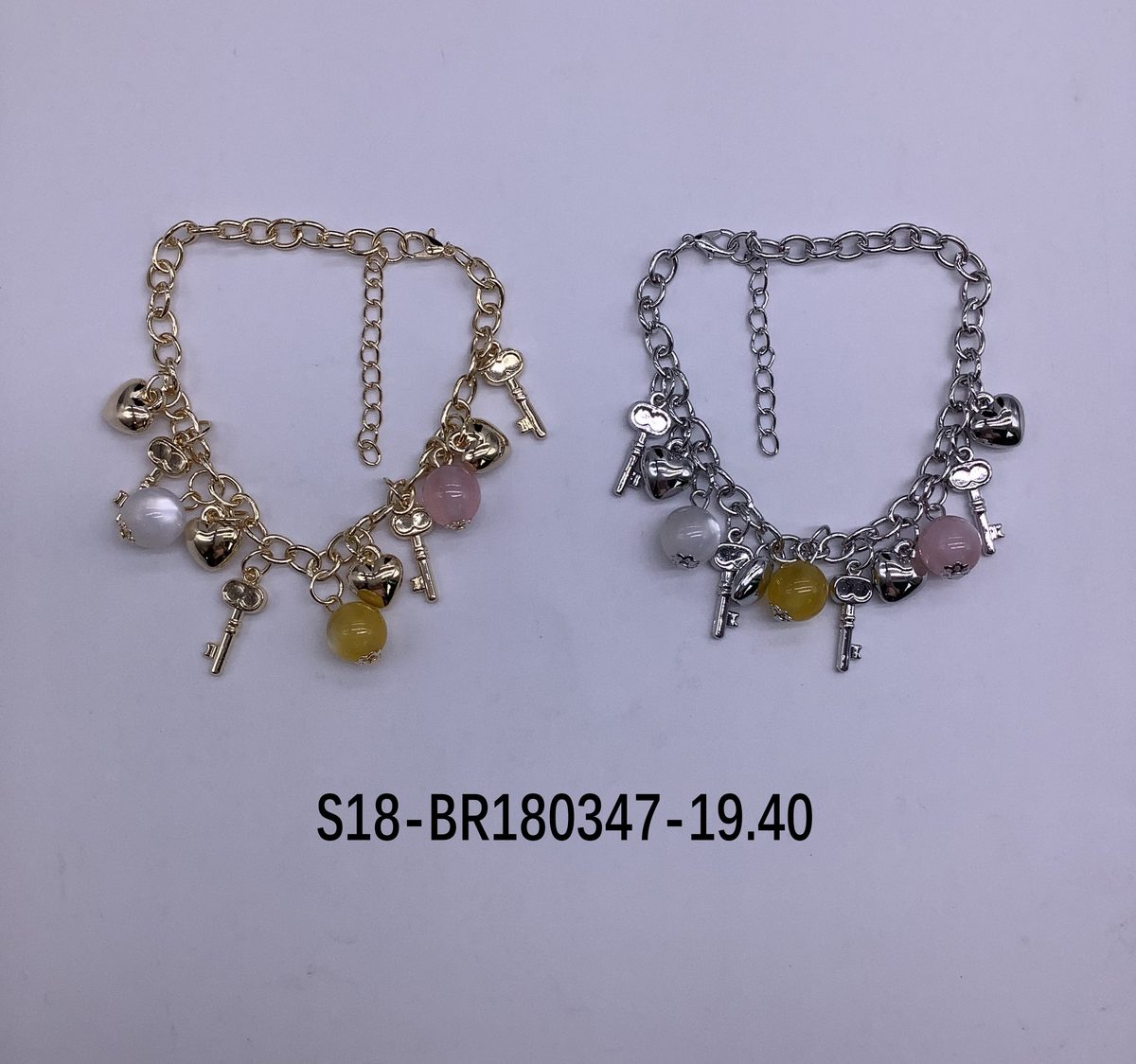 Pulsera. 6 pcs plateado / 6 pcs dorado