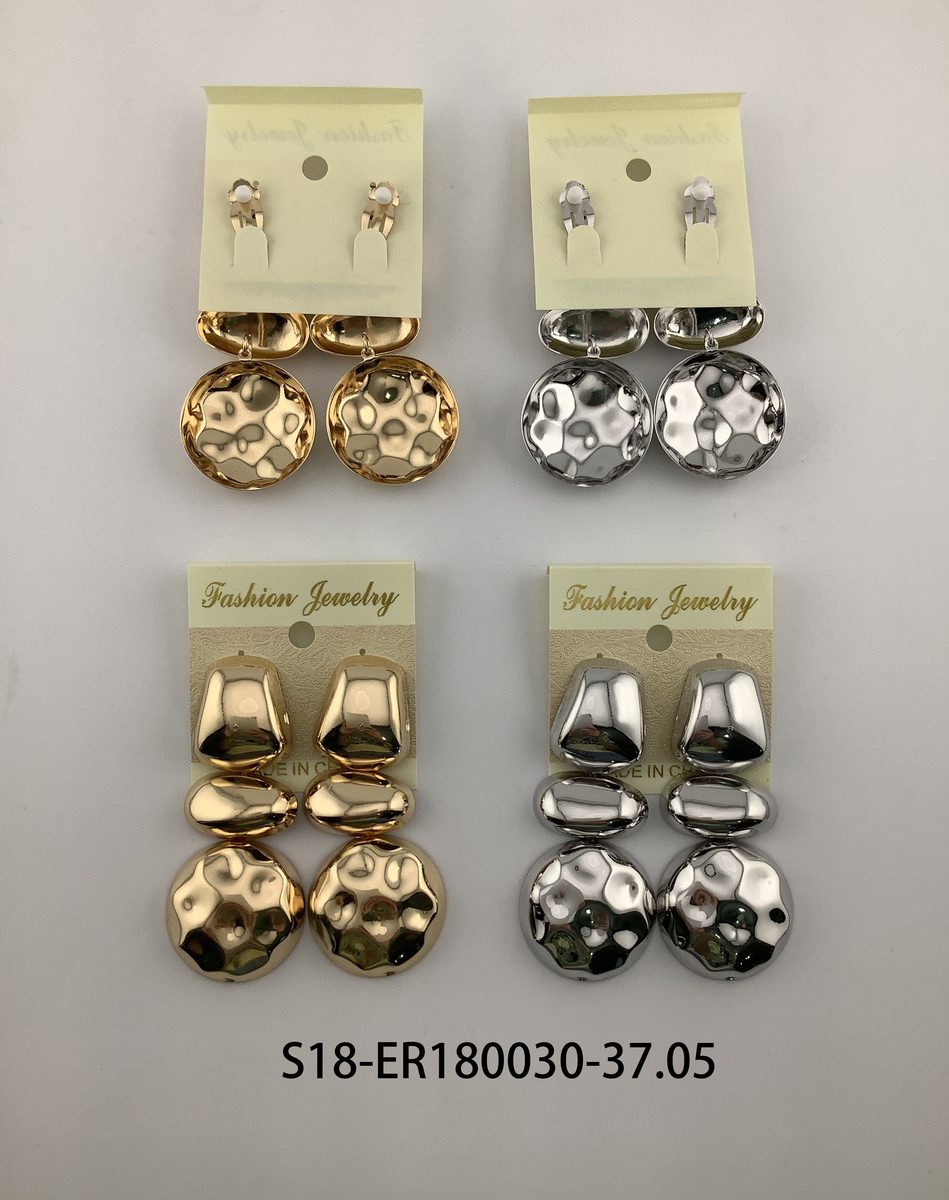 Aros 6 pcs plateados / 6 pcs dorados