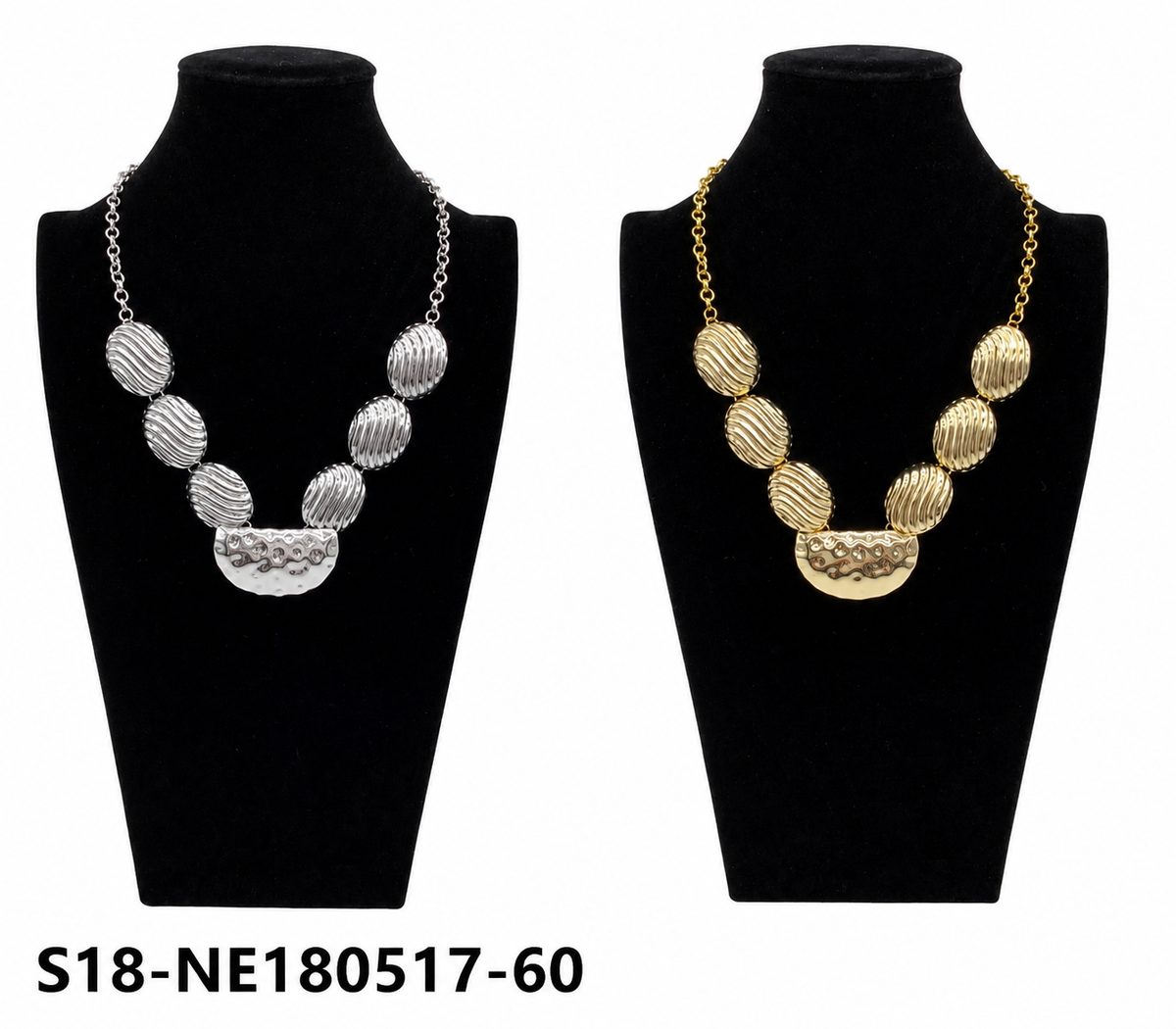 Collar 6 pcs plateados / 6 pcs dorados