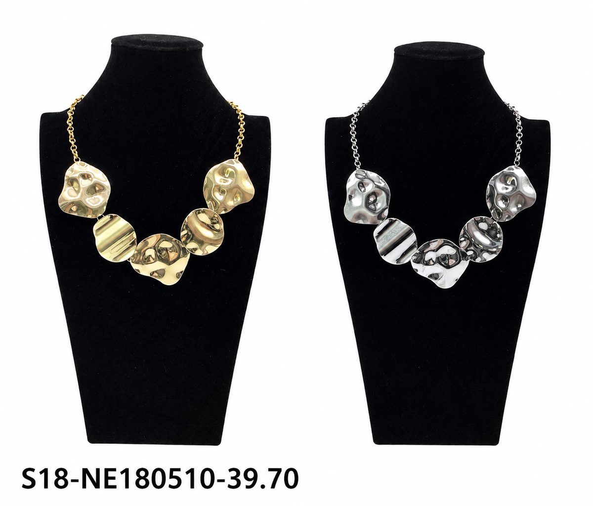 Collar 6 pcs plateados / 6 pcs dorados
