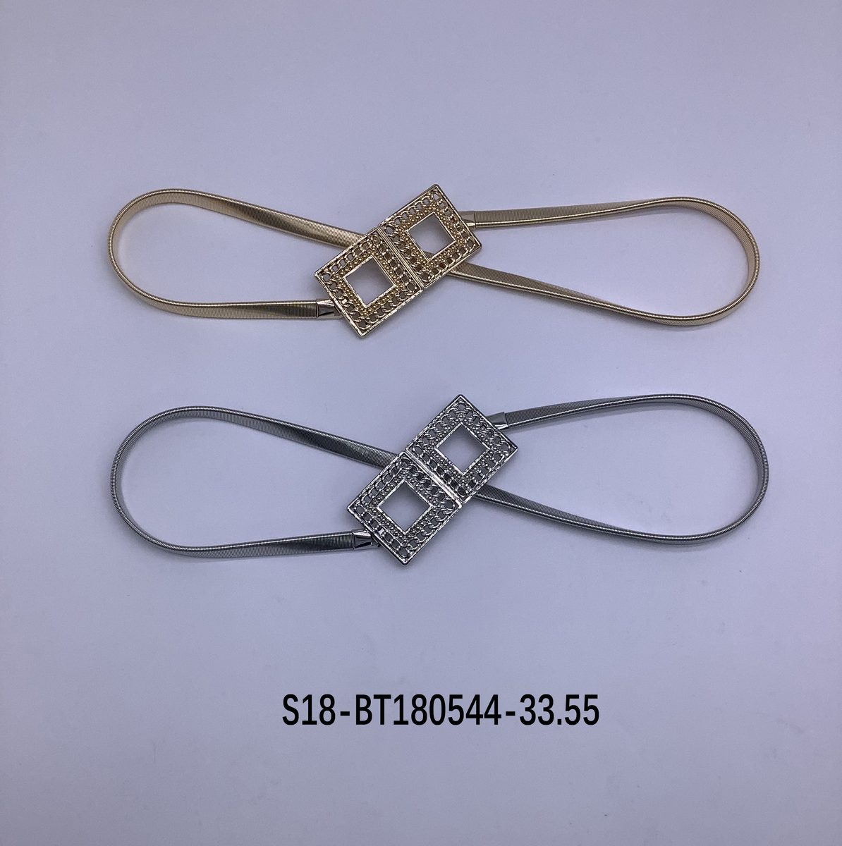 Cinturón bijou Cadena Metálica 6 pcs plateados / 6 pcs dorados