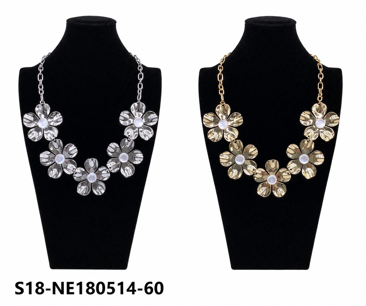 Collar 6 pcs plateados / 6 pcs dorados