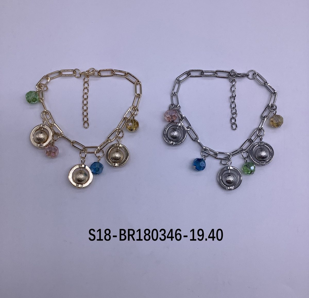 Pulsera. 6 pcs plateado / 6 pcs dorado