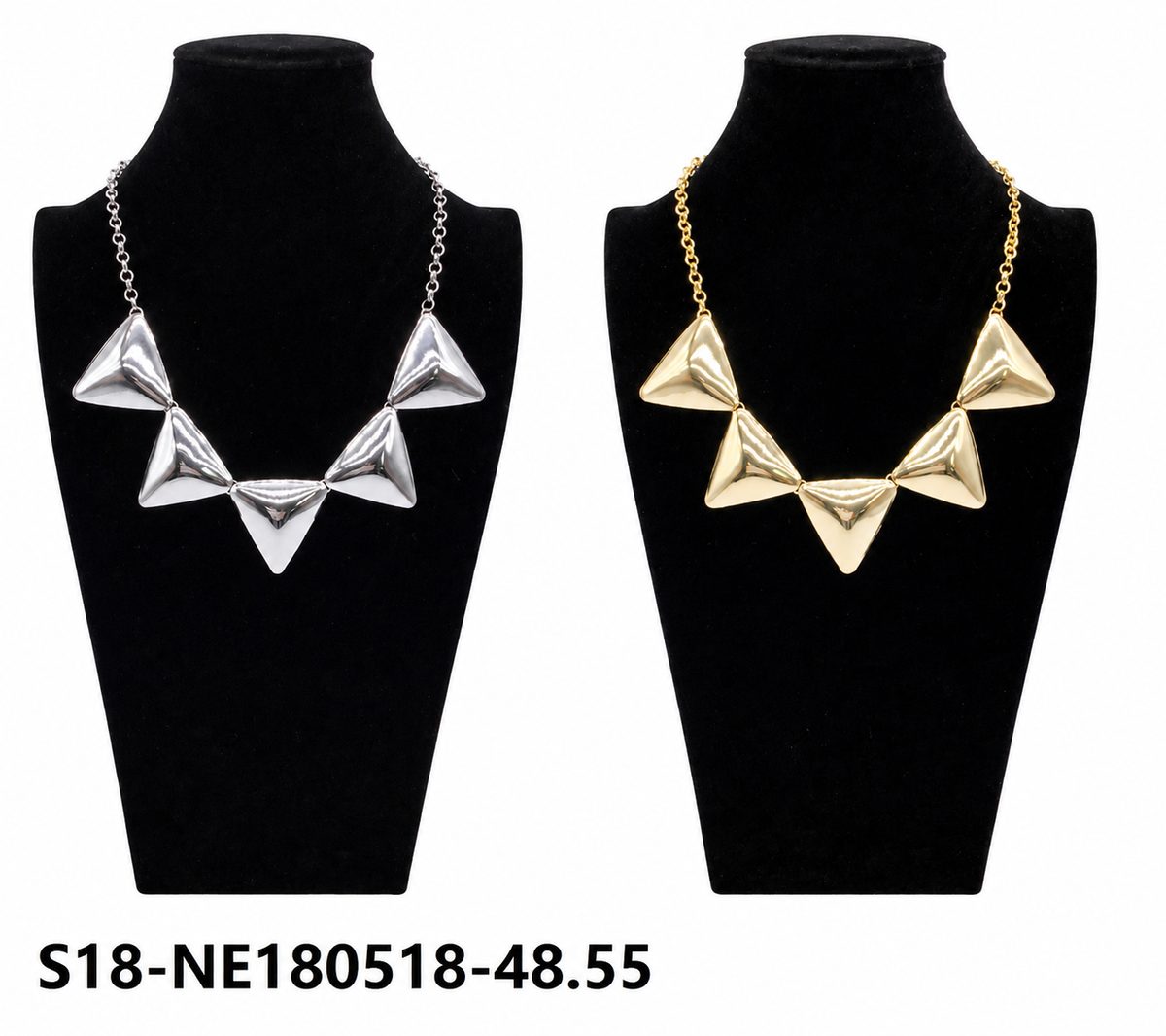 Collar 6 pcs plateados / 6 pcs dorados