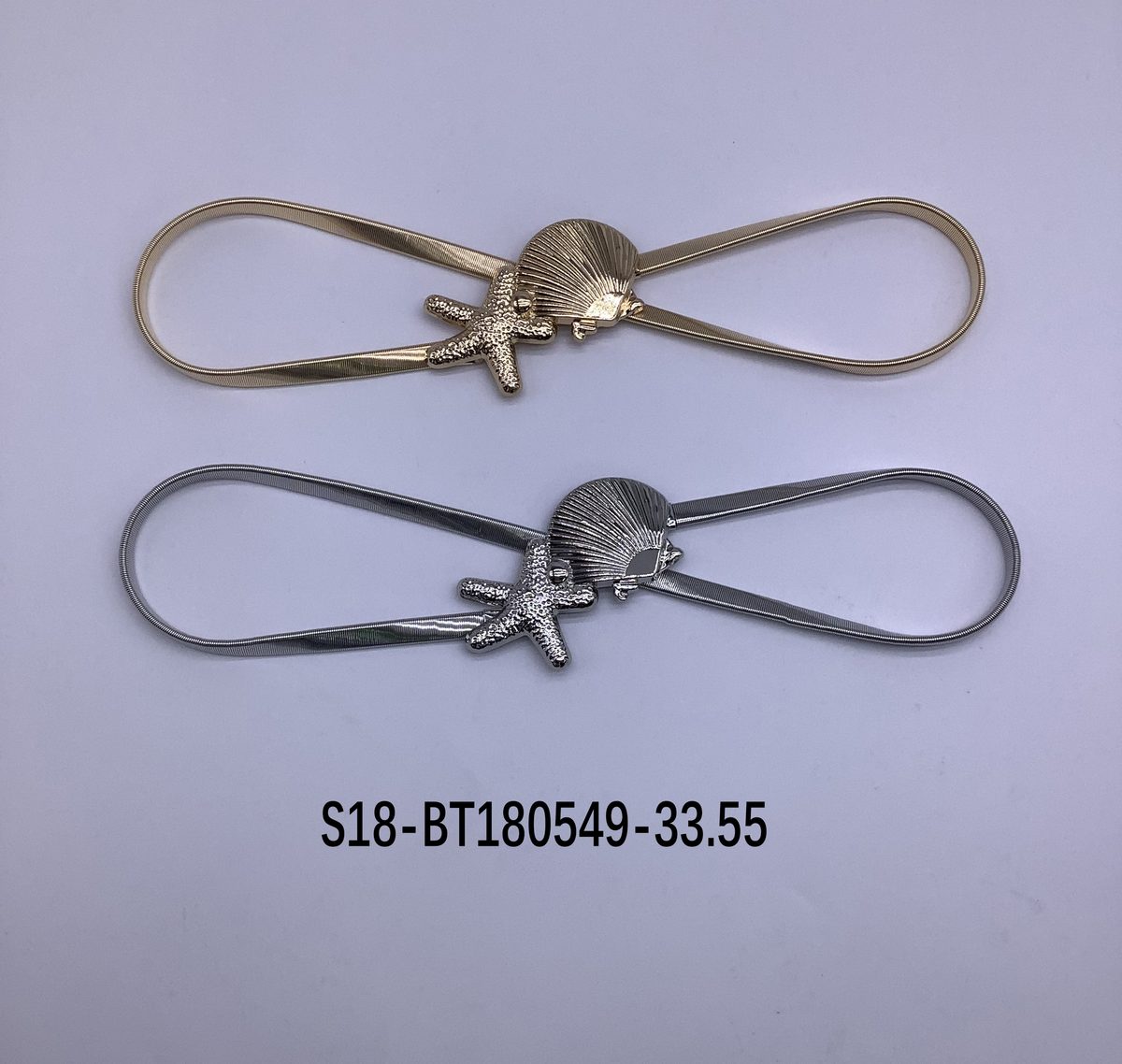 Cinturón bijou Cadena Metálica 6 pcs plateados / 6 pcs dorados