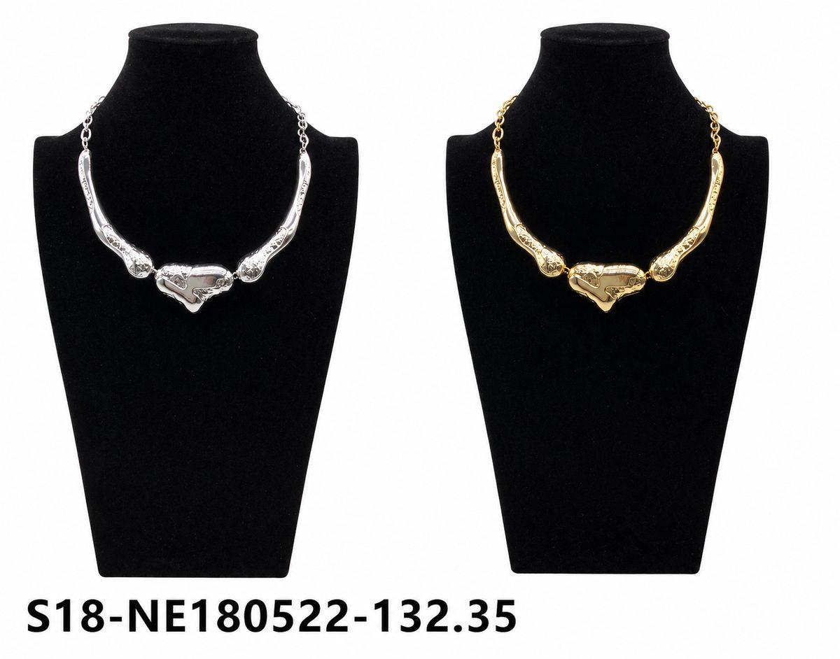 Collar 6 pcs plateados / 6 pcs dorados