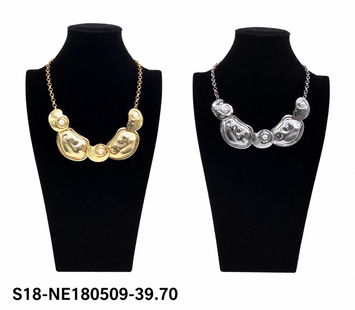 Collar 6 pcs plateados / 6 pcs dorados