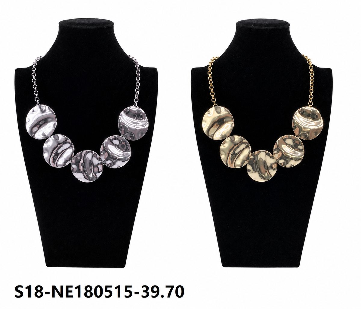 Collar 6 pcs plateados / 6 pcs dorados